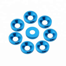 Custom Made Blue Anodized Aluminum M3 Countersunk Washer